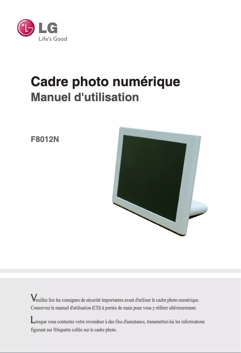 Imagen de la primera página del manual del dispositivo F8012N