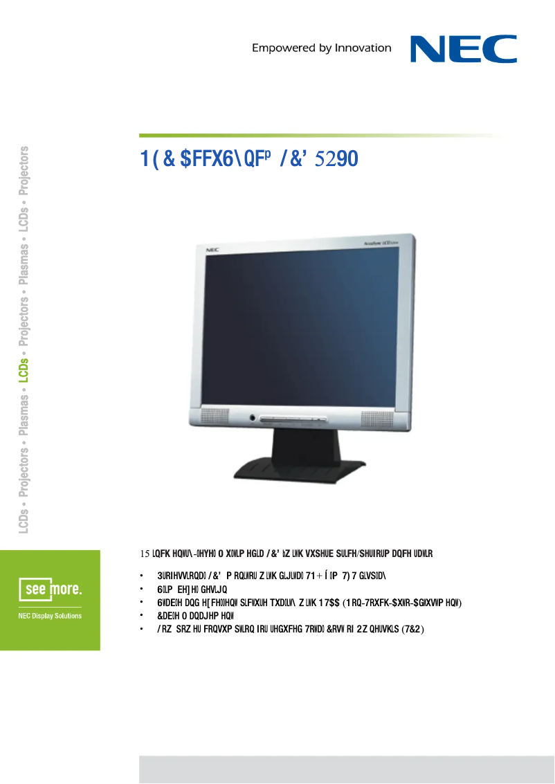 Imagen de la primera página del manual del dispositivo AccuSync LCD52V