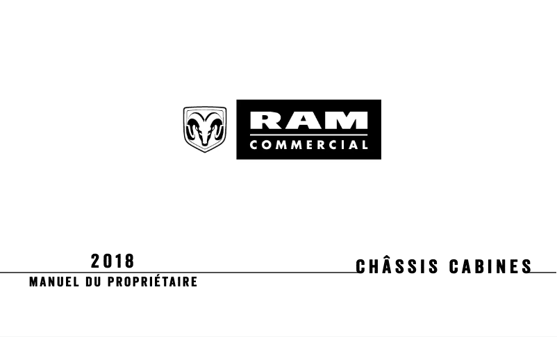 Página 1 del manual Manual de usuario RAM 3500 Chassis Cab (2018)