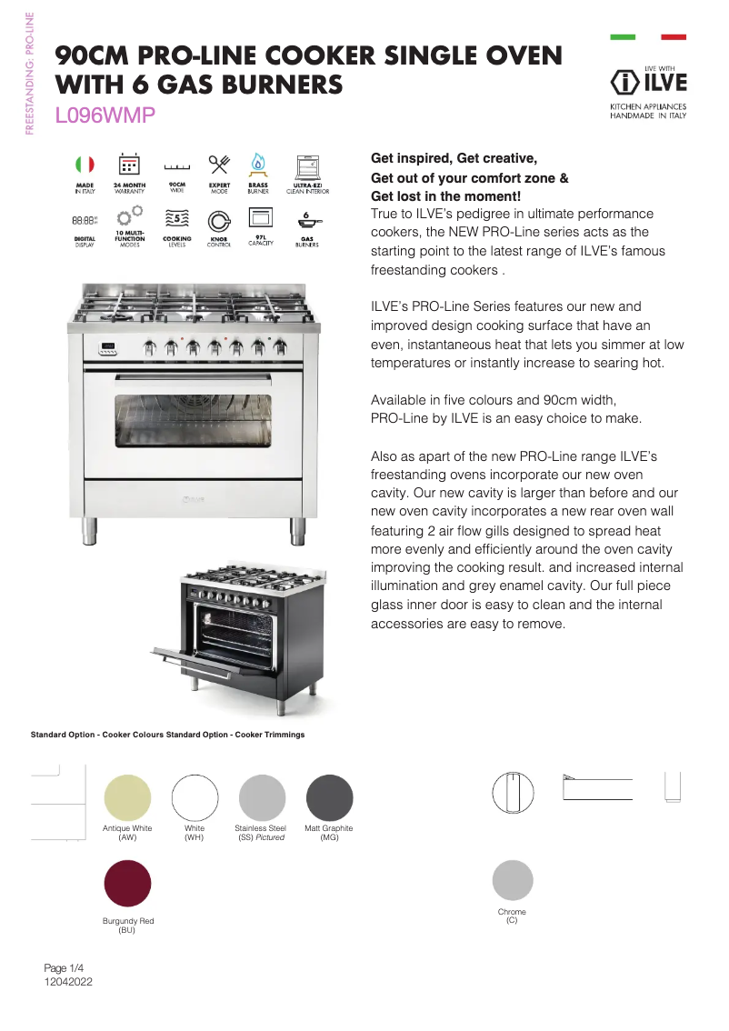 Imagen de la primera página del manual del dispositivo L096WMPWH