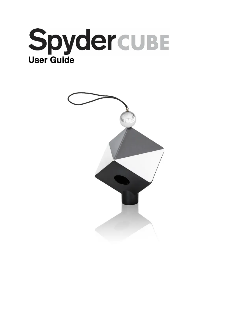 Página 1 del manual Manual de usuario Datacolor SpyderCUBE