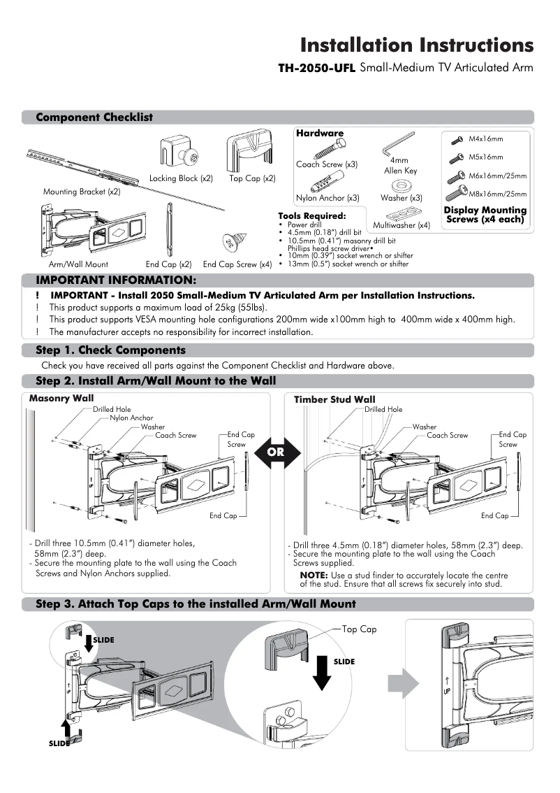 Página 1 del manual Manual de usuario Atdec TH-2050-UFL