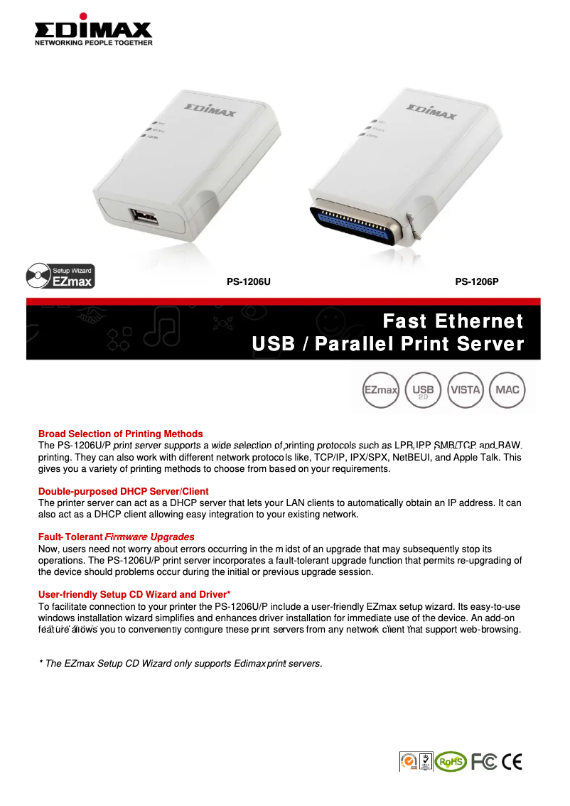 Imagen de la primera página del manual del dispositivo PS-1206P