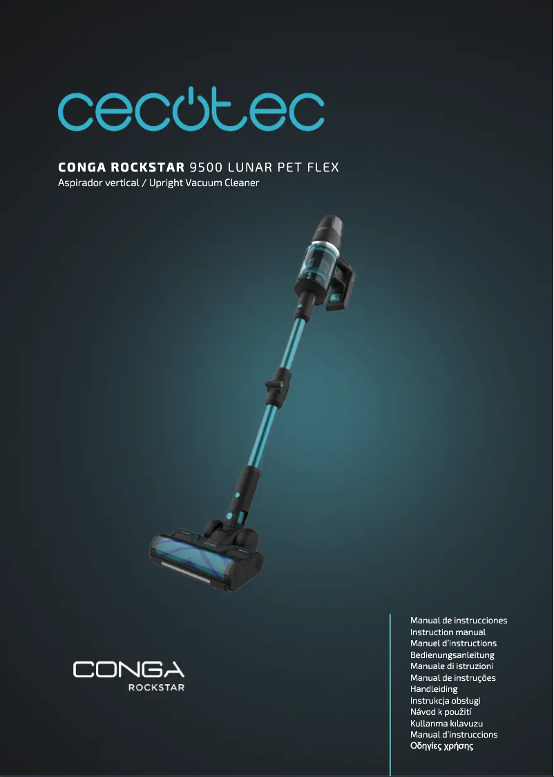 Página 1 del manual Manual de usuario Cecotec Conga Rockstar 9500 Lunar Pet Flex