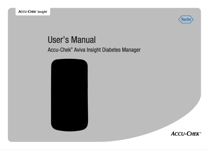 Imagen de la primera página del manual del dispositivo Aviva Insight Diabetes Manager
