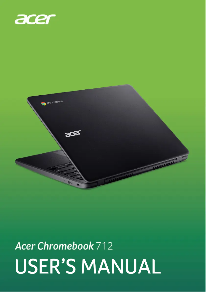 Imagen de la primera página del manual del dispositivo Chromebook 712