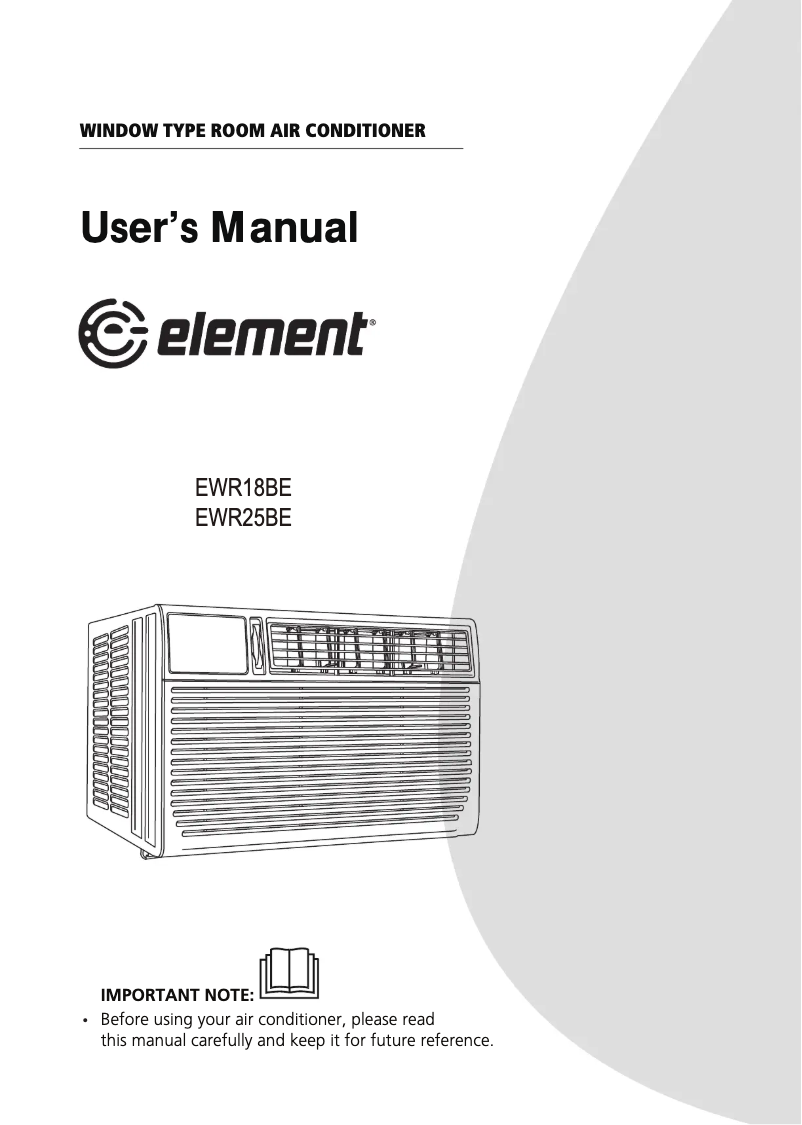 Página 1 del manual Manual de usuario Element EWR18BE