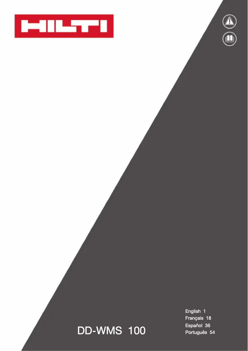 Página 1 del manual Manual de usuario Hilti DD-WMS 100