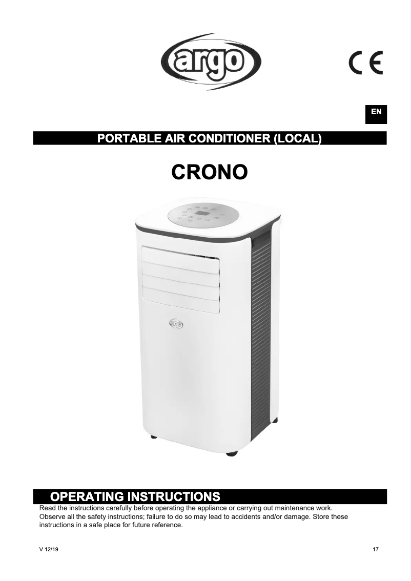 Página 1 del manual Manual de usuario Argoclima Crono