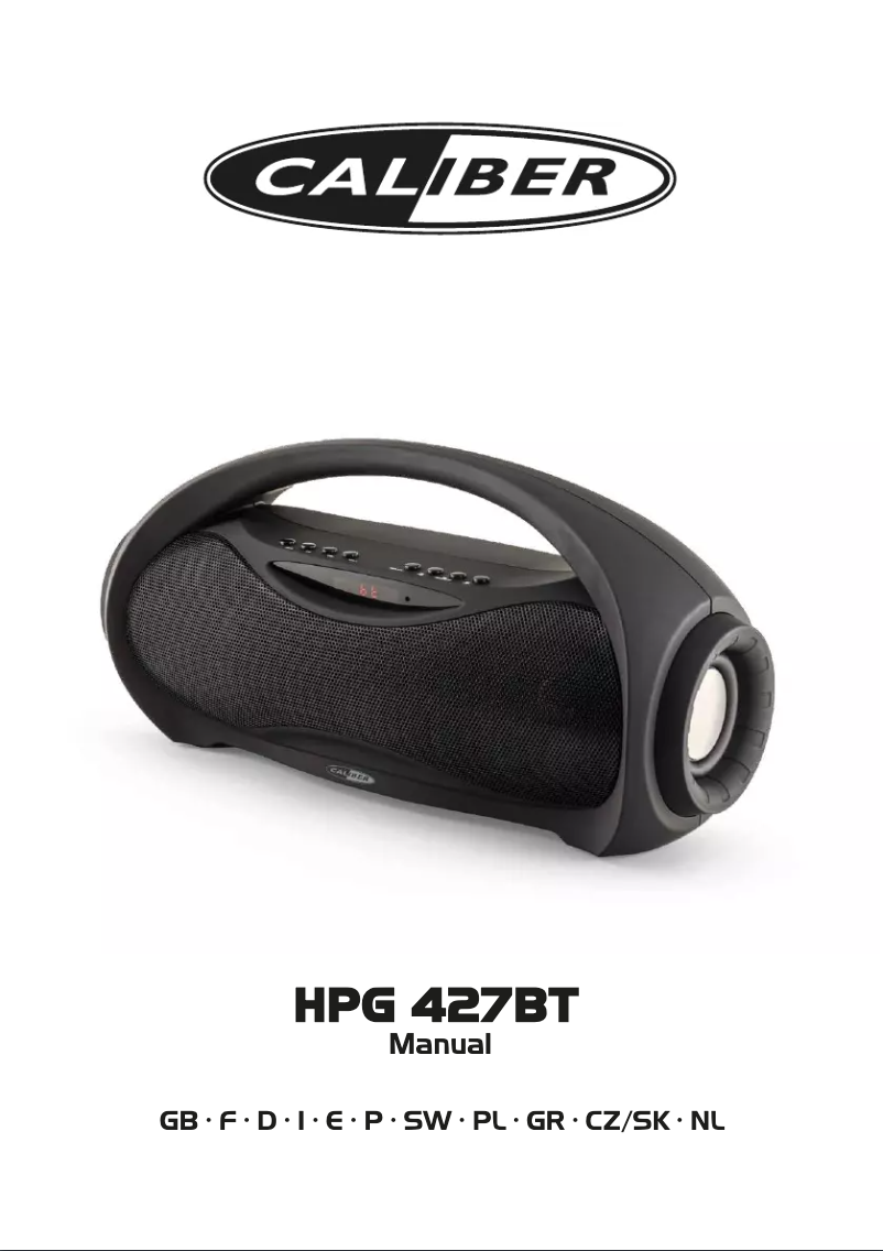 Imagen de la primera página del manual del dispositivo HPG427BT