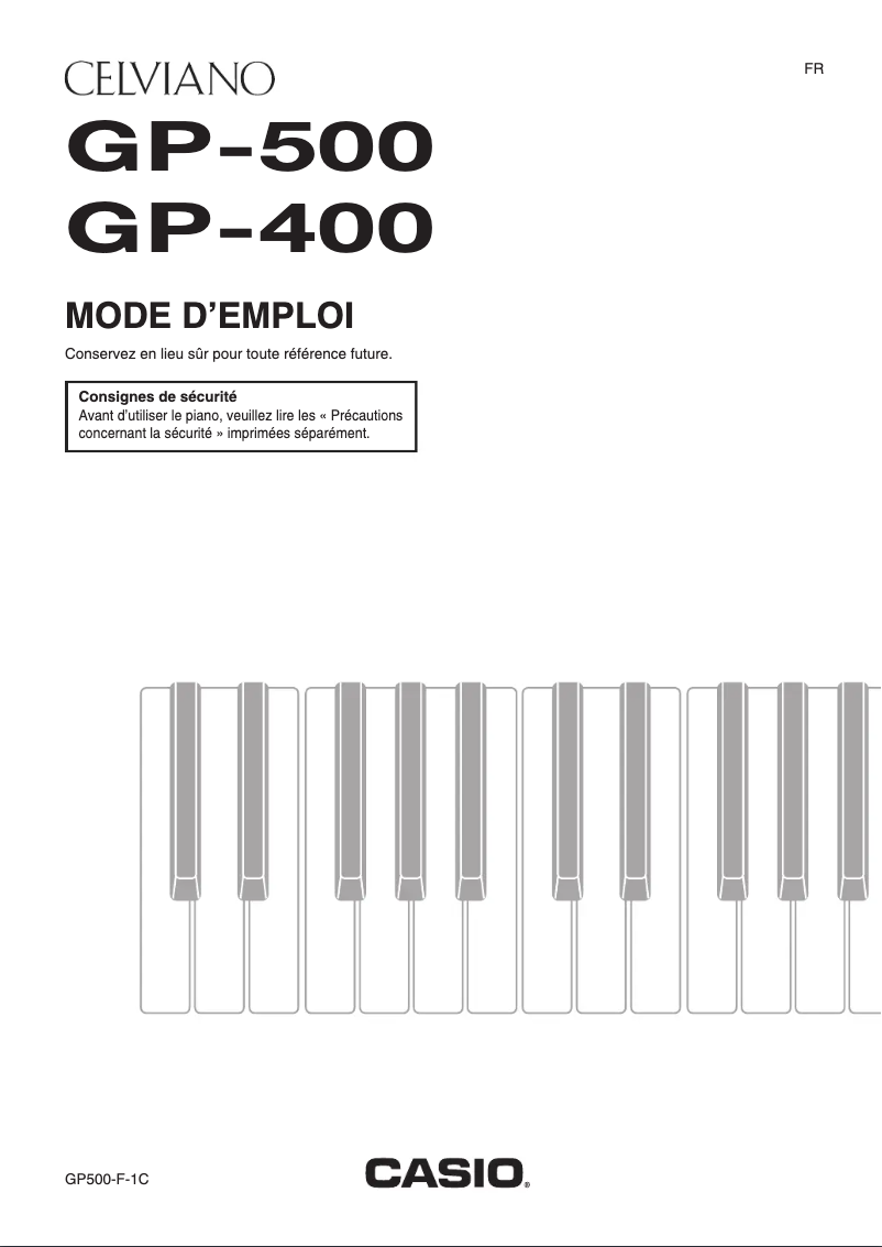 Página 1 del manual Manual de usuario Casio Celviano GP-400