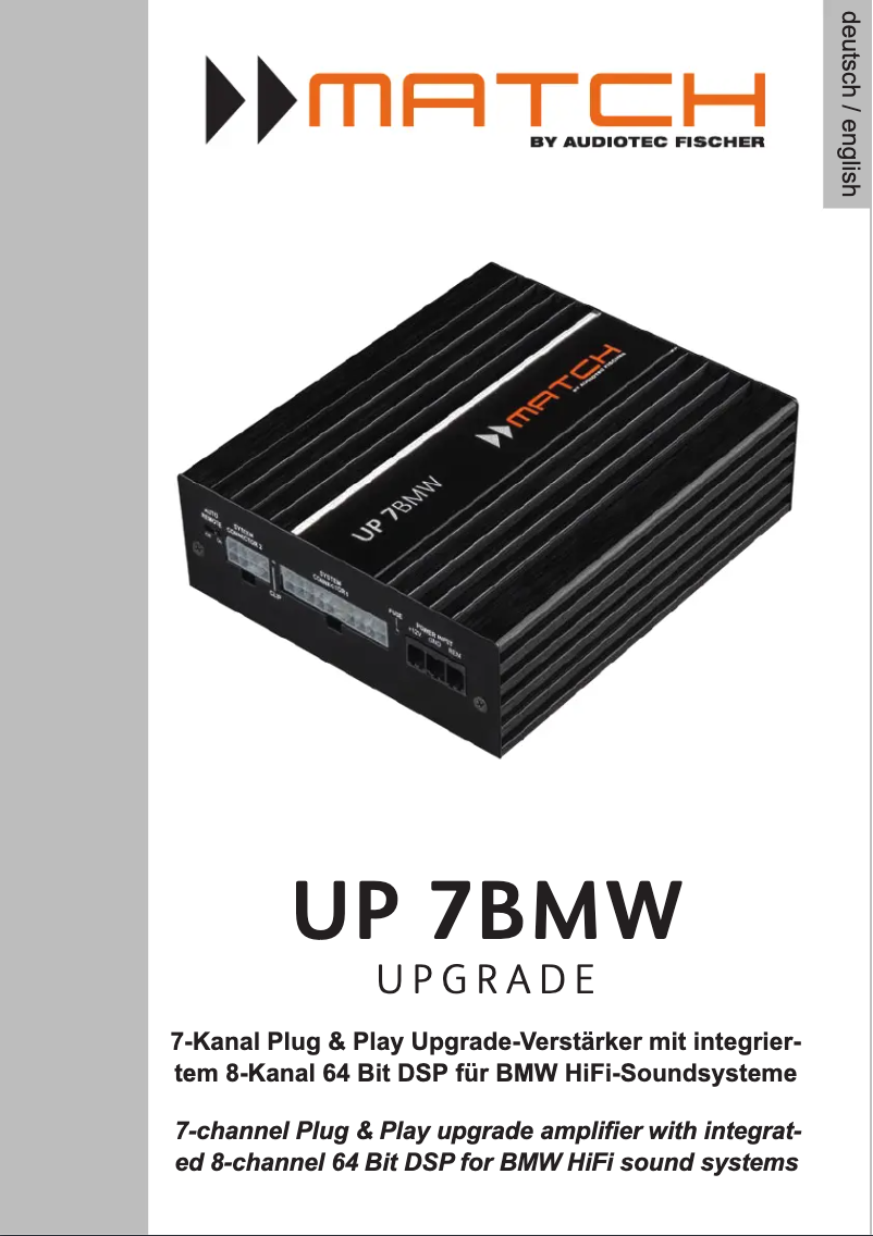 Imagen de la primera página del manual del dispositivo Match UP 7BMW