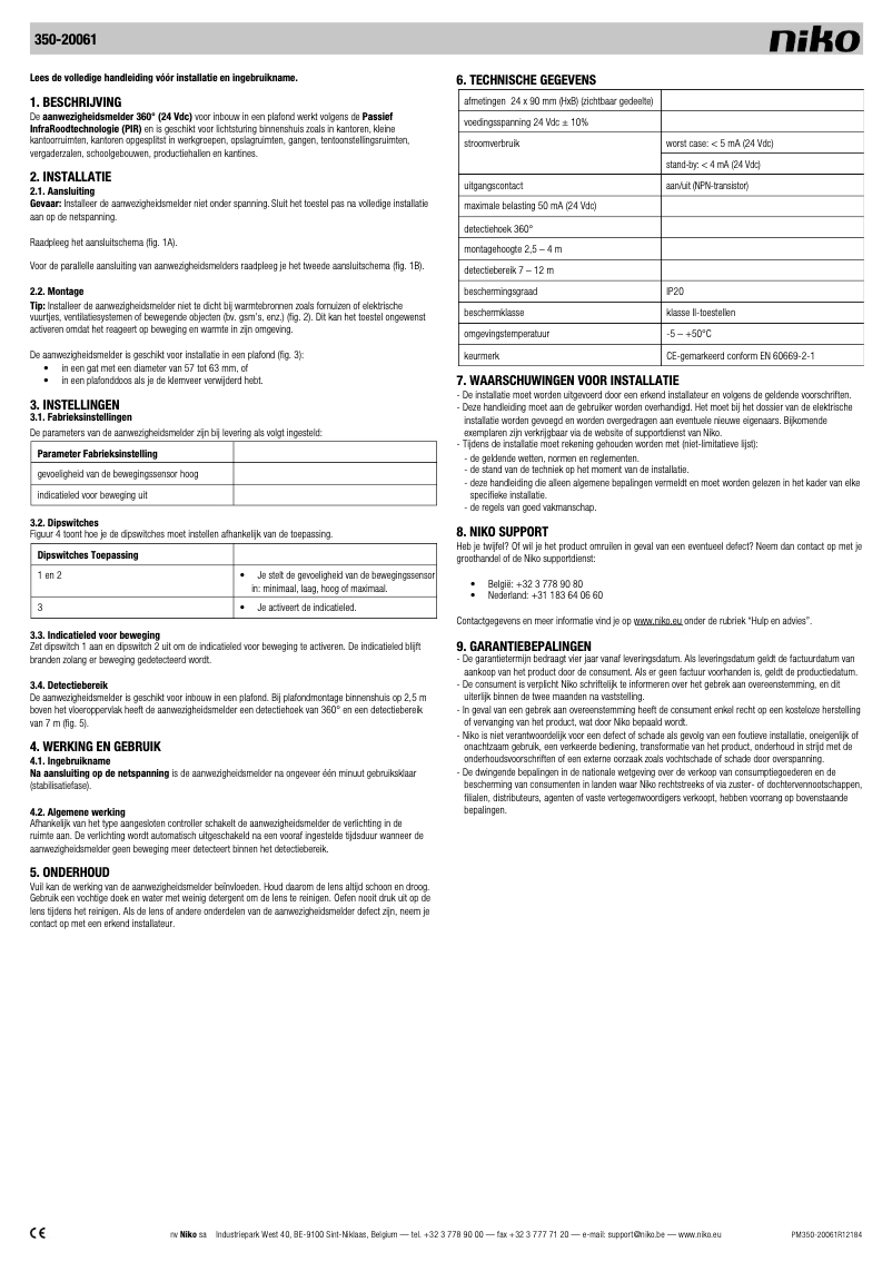 Imagen de la primera página del manual del dispositivo 350-20061