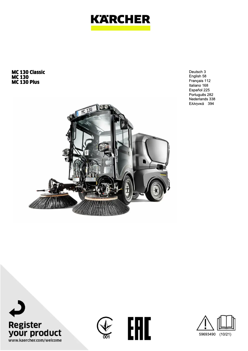 Página 1 del manual Manual de usuario Kärcher MC 130