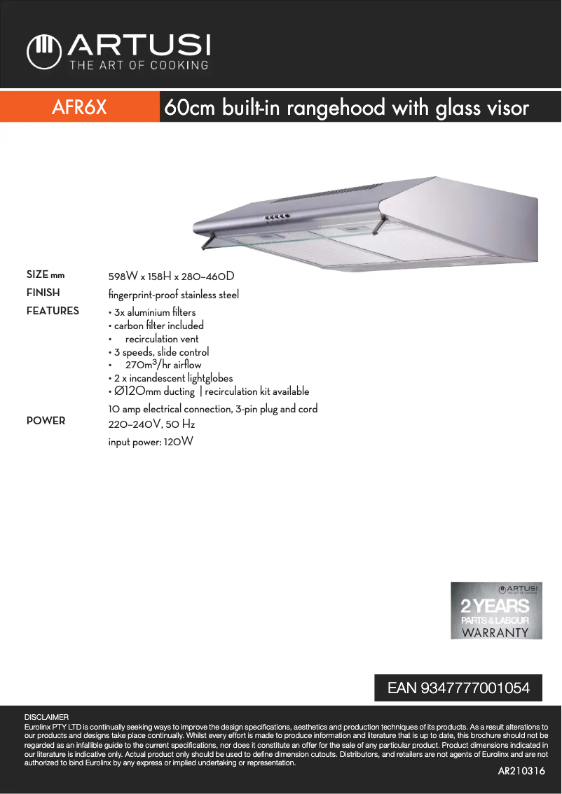 Imagen de la primera página del manual del dispositivo AFR6X