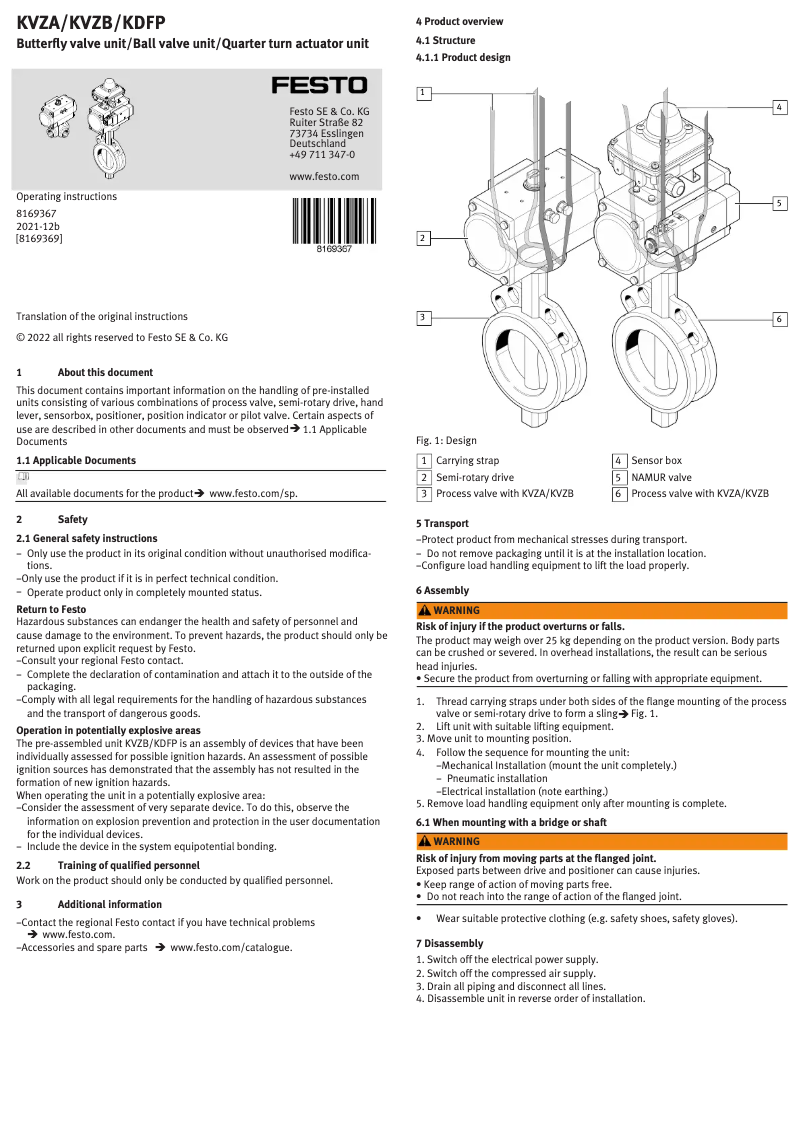 Imagen de la primera página del manual del dispositivo KVZB