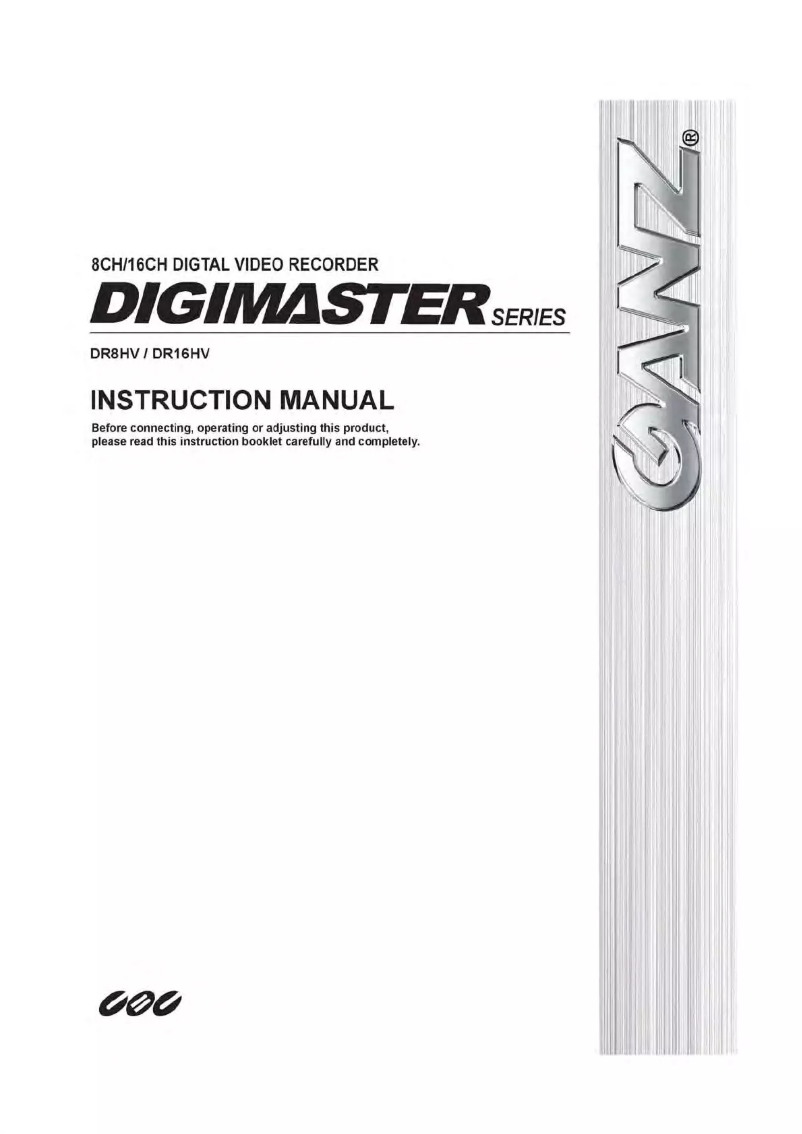Página nº 1 - Manual de usuario Ganz Digimaster DR16HV