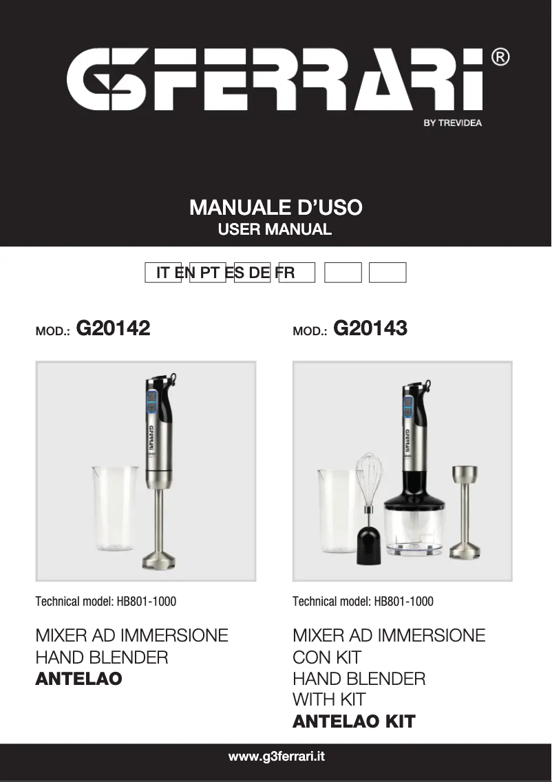 Imagen de la primera página del manual del dispositivo Antelao Kit G20143