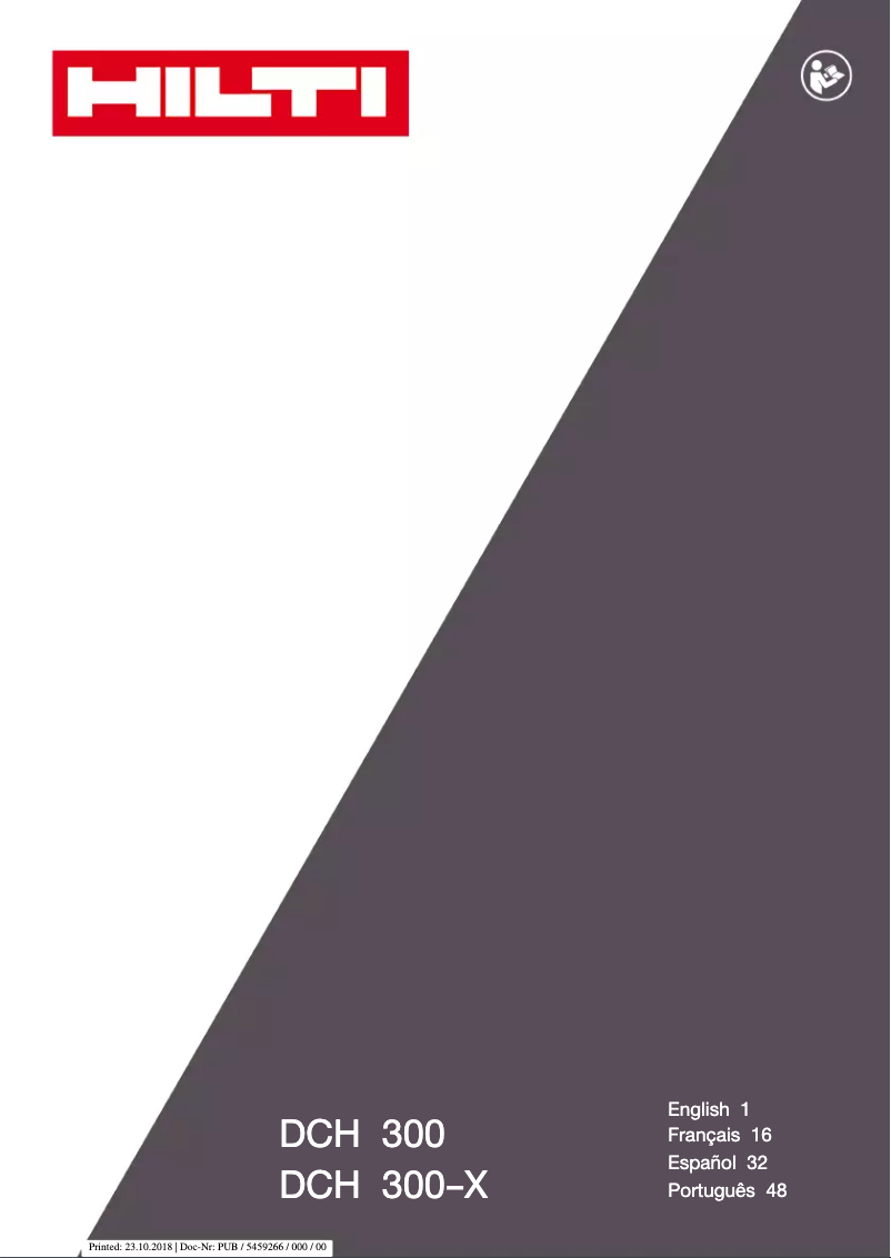 Imagen de la primera página del manual del dispositivo DCH 300-X