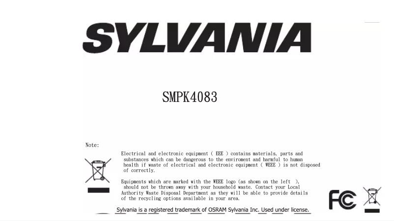 Imagen de la primera página del manual del dispositivo SMPK4083