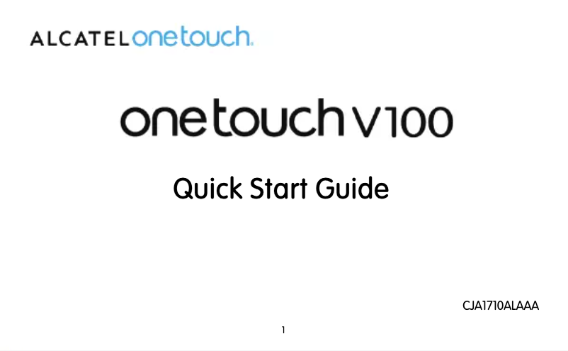 Página 1 del manual Manual de usuario Alcatel OneTouch V100