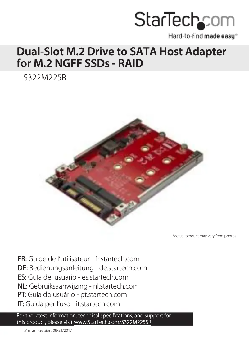 Página nº 1 - Manual de usuario StarTech.com S322M225R