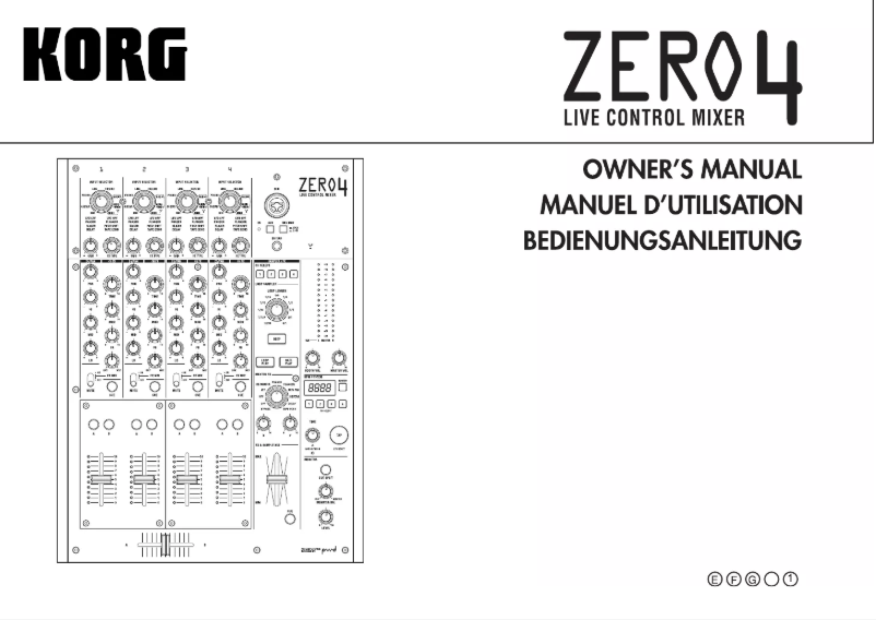 Página 1 del manual Manual de usuario Korg ZERO4