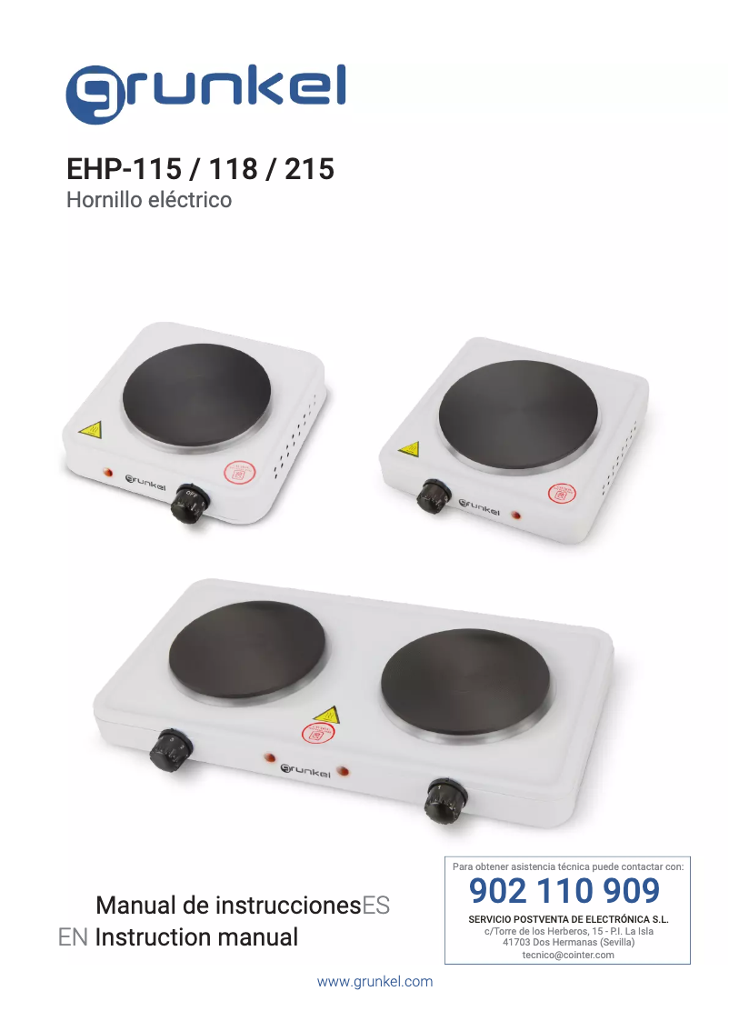 Imagen de la primera página del manual del dispositivo EHP-115