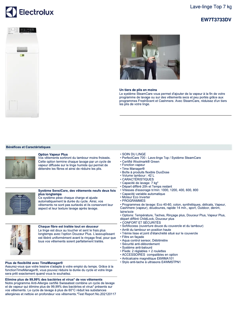 Imagen de la primera página del manual del dispositivo EW7T3733DV