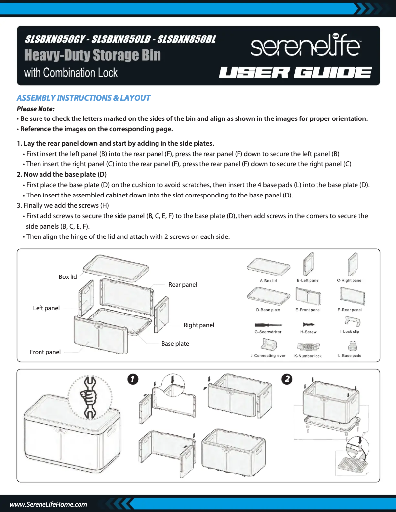 Página nº 1 - Manual de usuario SereneLife SLSBXN850BL