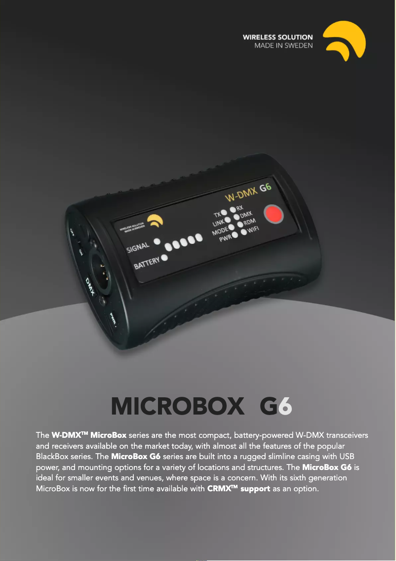 Página 1 del manual Ficha técnica Wireless Solution Micro F-1 G6