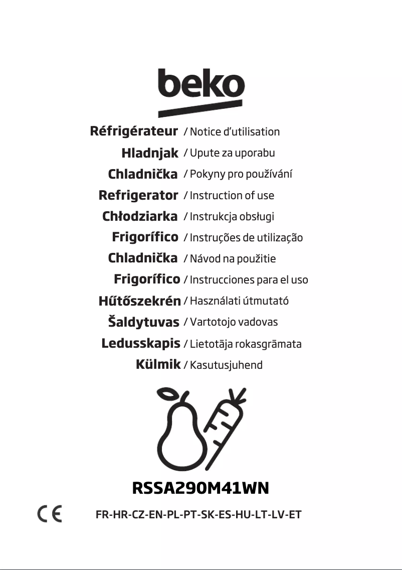 Imagen de la primera página del manual del dispositivo RSSA290M41WN