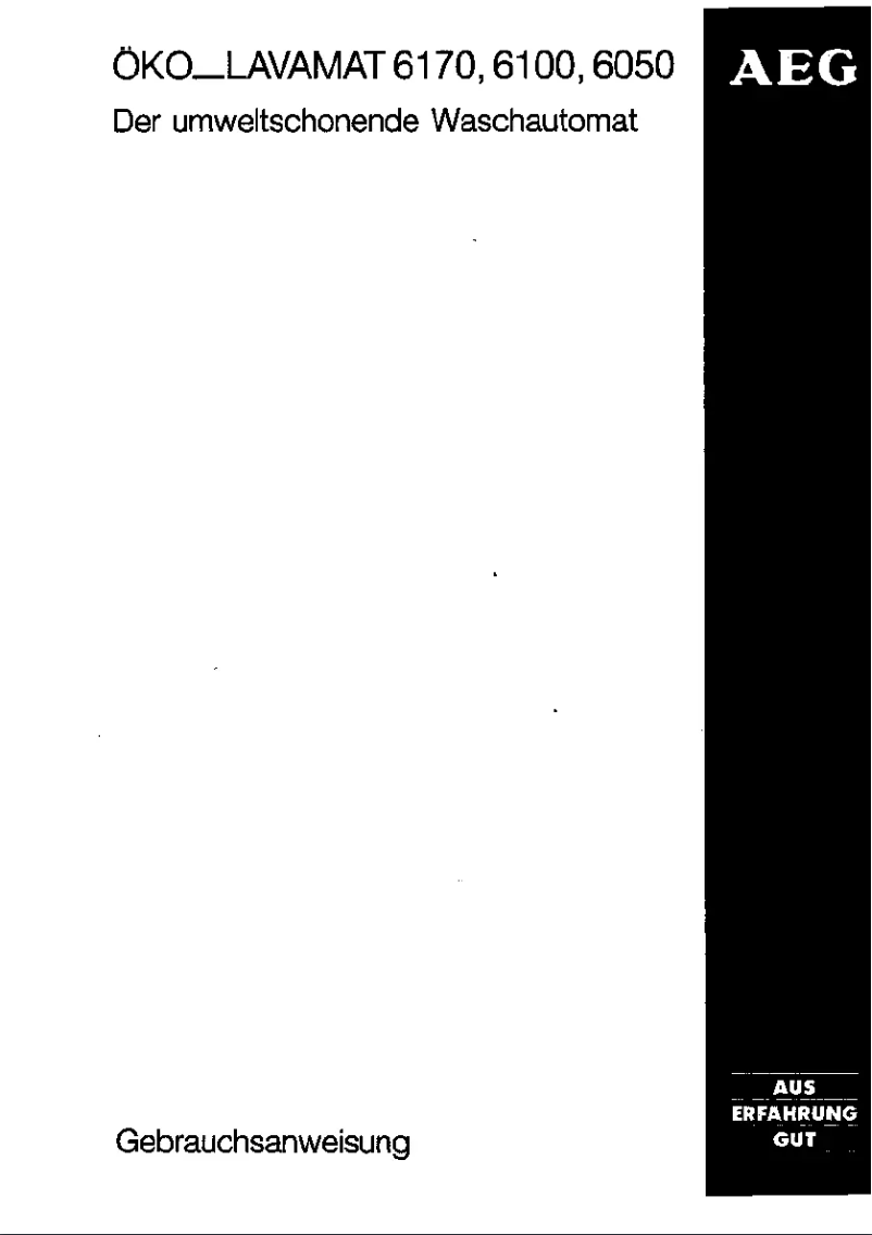 Imagen de la primera página del manual del dispositivo Lavamat 6050