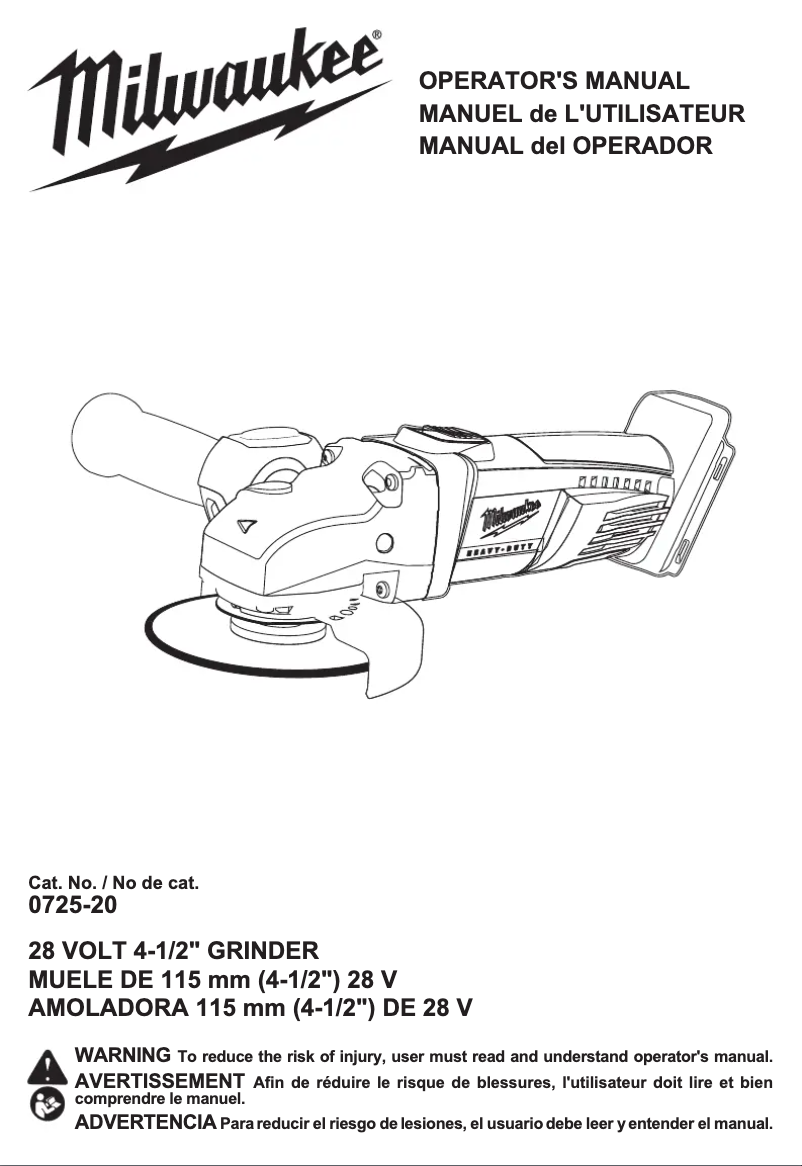 Imagen de la primera página del manual del dispositivo 0725-20