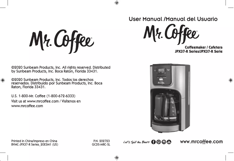 Página 1 del manual Manual de usuario Mr. Coffee 12-Cup