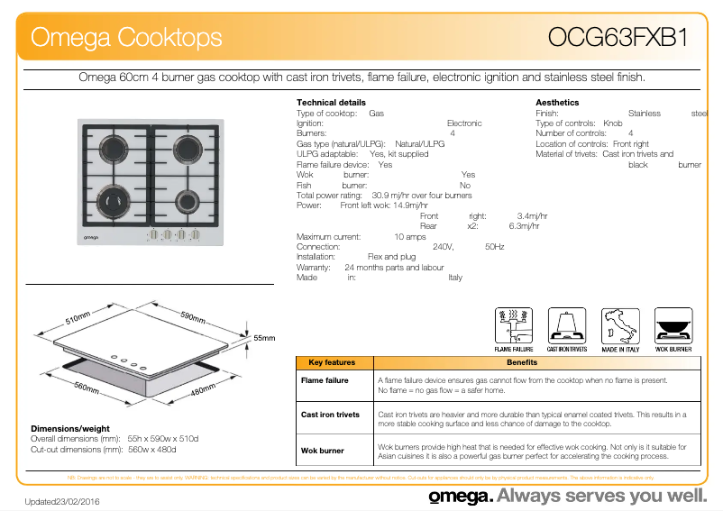 Imagen de la primera página del manual del dispositivo OCG63FX