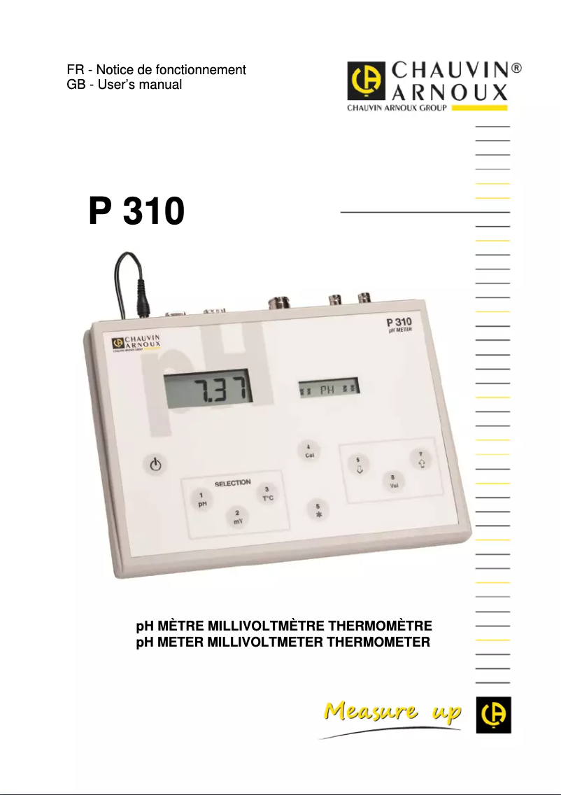 Imagen de la primera página del manual del dispositivo P310