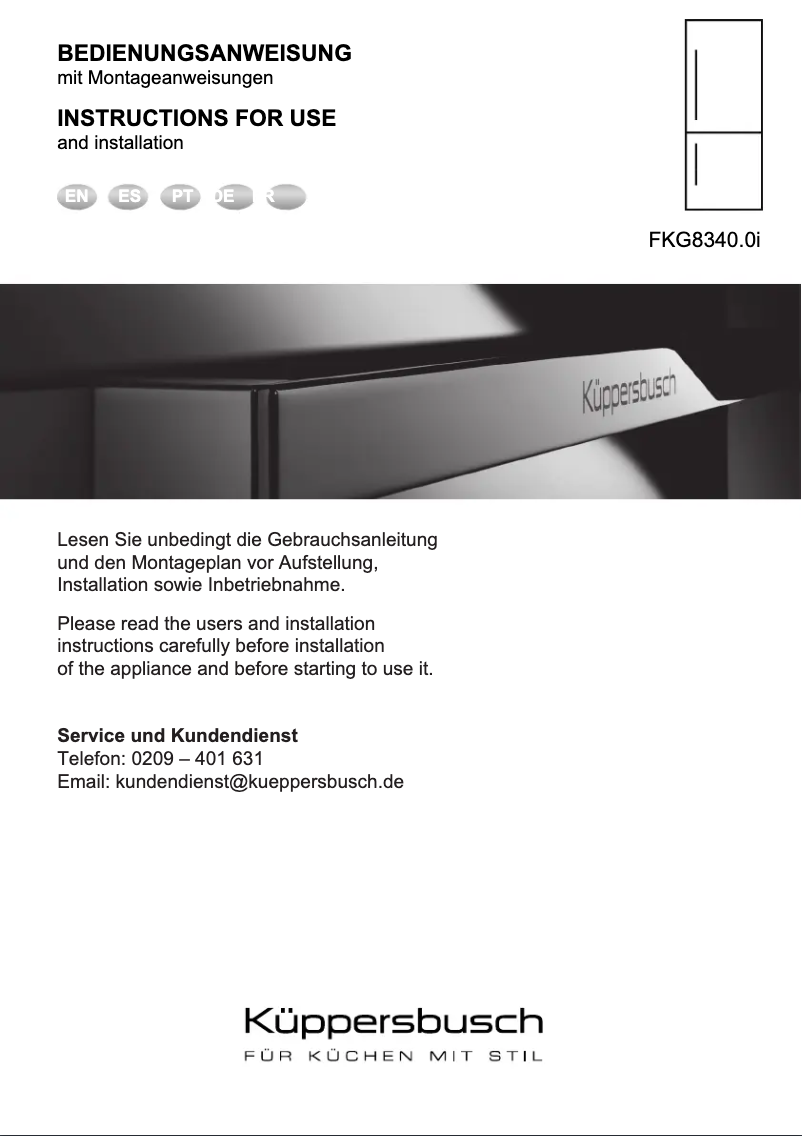 Página nº 1 - Manual de usuario Küppersbusch FKG8340.0i