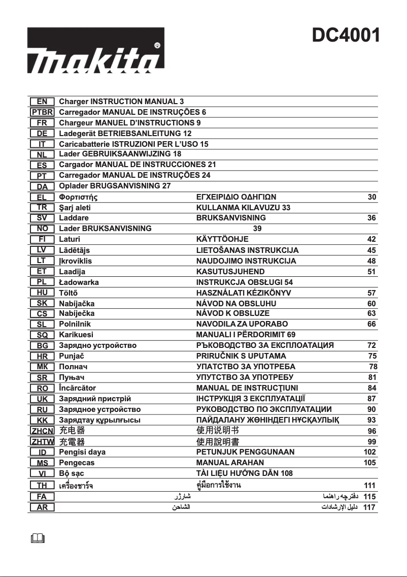 Página 1 del manual Manual de usuario Makita DC4001