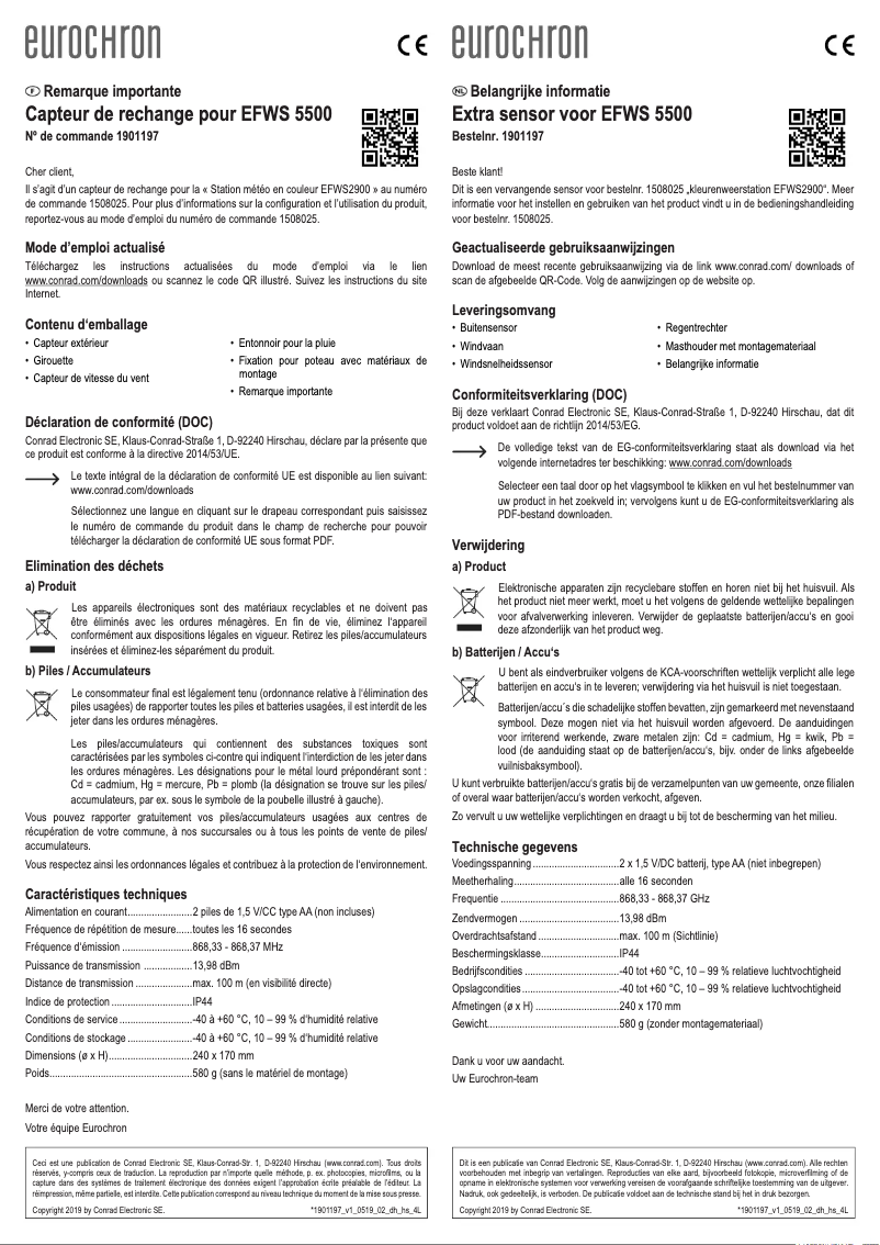 Página nº 1 - Manual de usuario Eurochron EFWS 5500