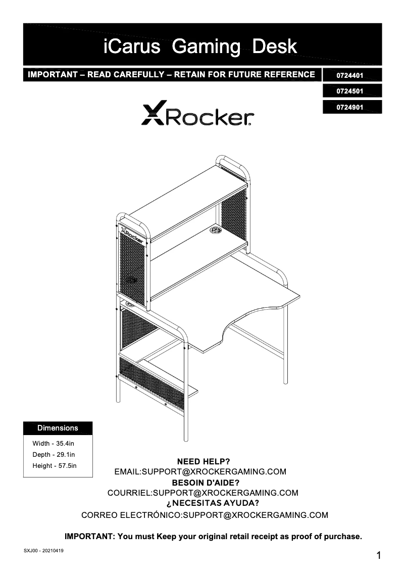 Imagen de la primera página del manual del dispositivo iCarus V2