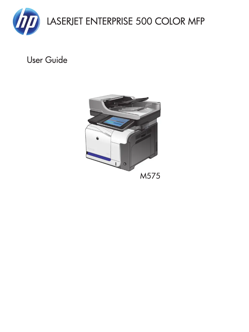 Imagen de la primera página del manual del dispositivo LaserJet Enterprise M575dnm