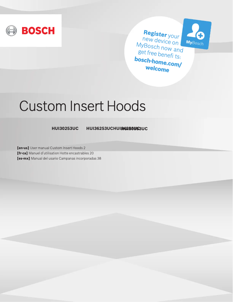 Página nº 1 - Manual de usuario Bosch HUI36253UC