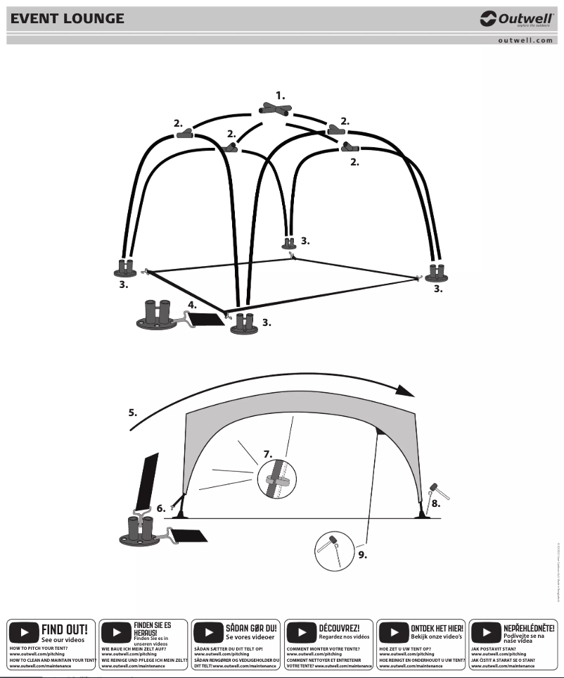 Página 1 del manual Manual de usuario Outwell Event Lounge