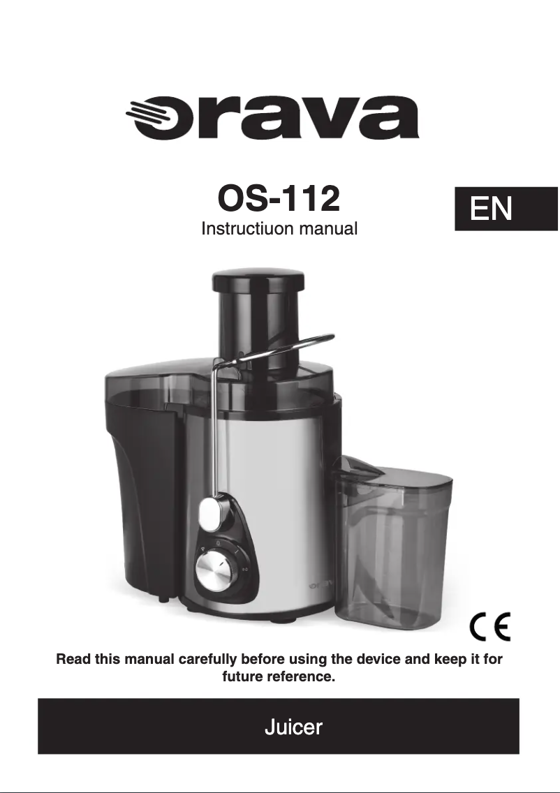 Imagen de la primera página del manual del dispositivo OS-112