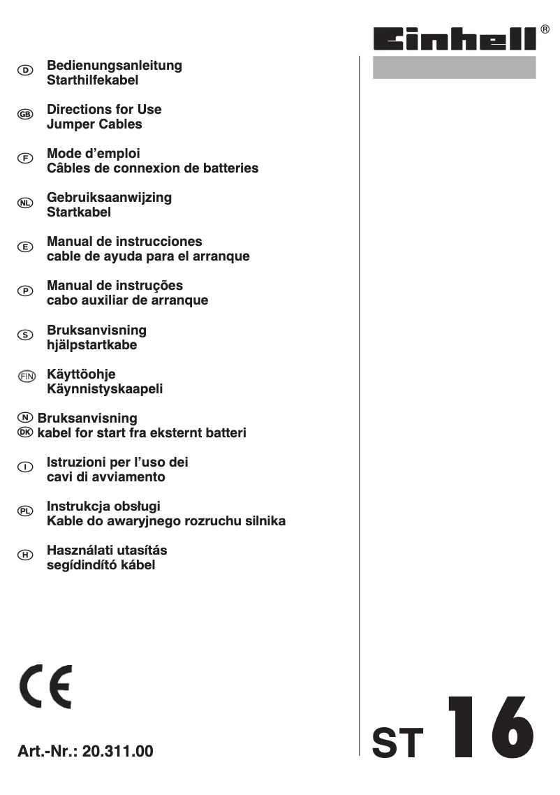 Página 1 del manual Manual de usuario Einhell ST 16