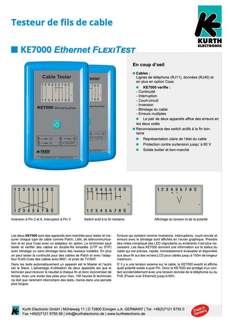Página 1 del manual Manual de usuario Kurth Electronic KE7000