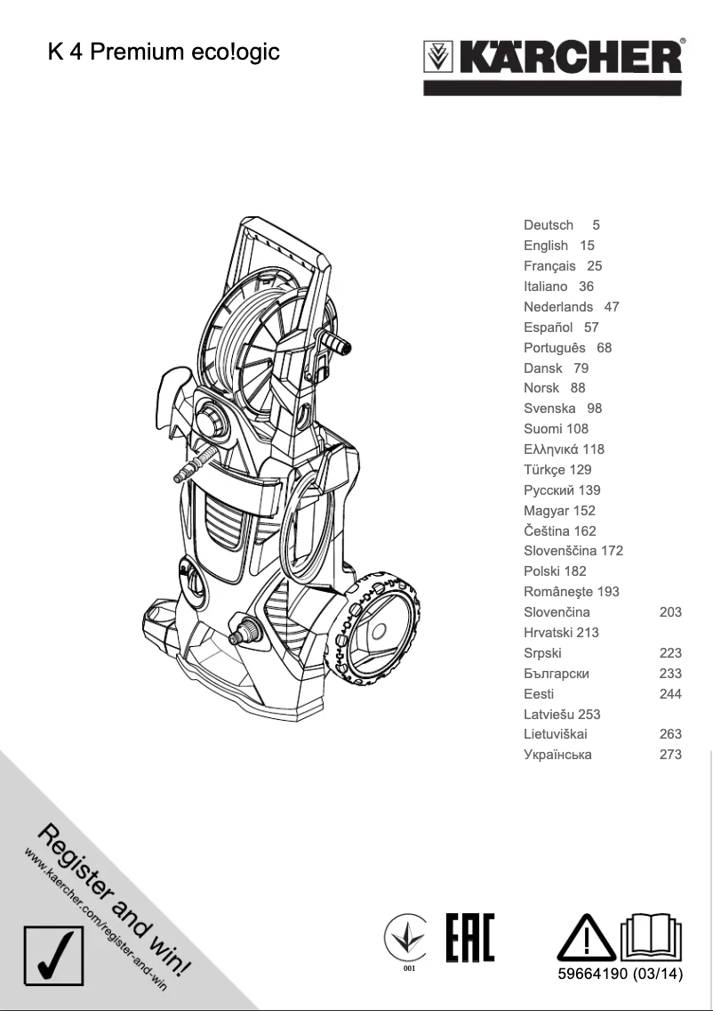 Imagen de la primera página del manual del dispositivo K 4 Premium Ecologic