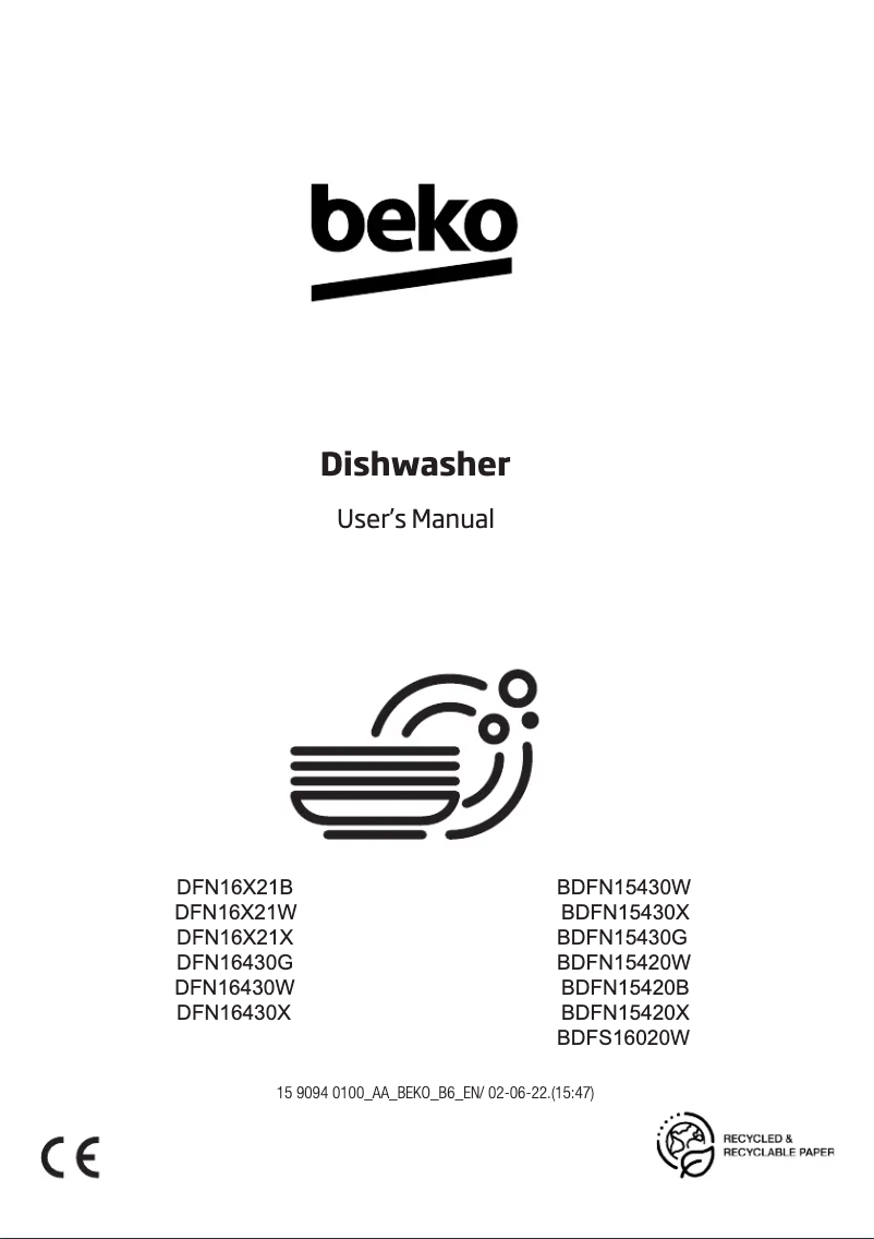 Página 1 del manual Manual de usuario Beko BDFN15430G