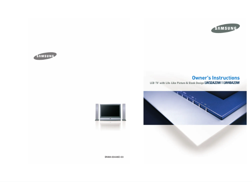 Imagen de la primera página del manual del dispositivo LW32A23WS/XEC